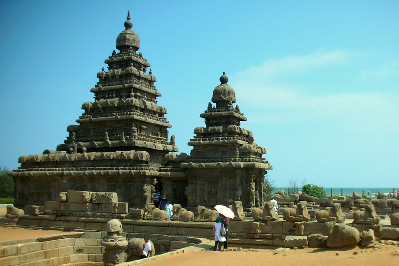 23. tempelj na plazi v Mahabalipuramu